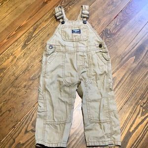 Boys 18M Osh Kosh Tan Overalls